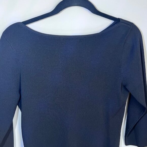 BLACK CUT OUT NECK  BLOUSE NO IRON - Picture 9 of 9